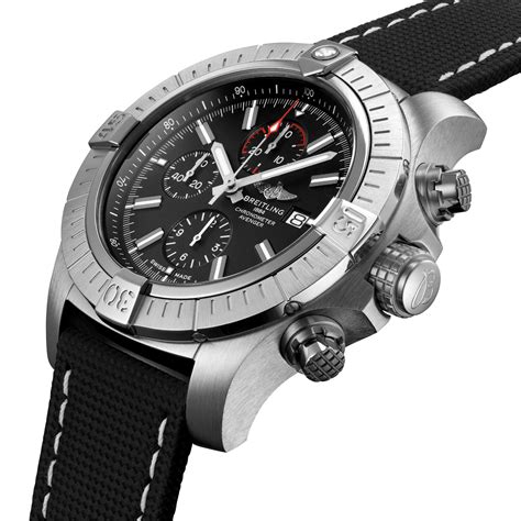 Shop Breitling Black Super Avenger Chr